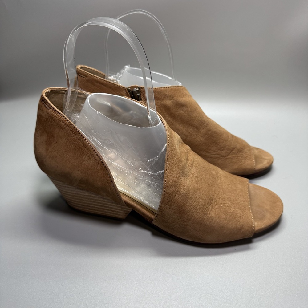Eileen Fisher "Vero Cuoio" Open Toe Suede Mule Size 8.5